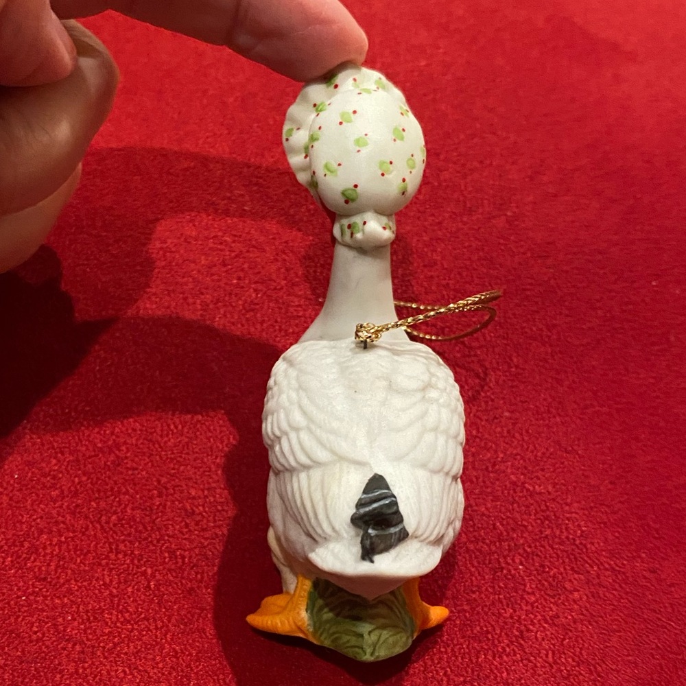 NIB/vintage rare Gorham “Christmas Goose with Gosling” porcelain ornament - Picture 8 of 9